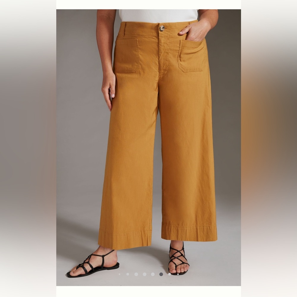 Anthropologie Colette Cropped Wide Leg Pant - Size 18